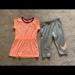 Nike girls 3T shirt and capri outfit